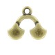 Cymbal ™ DQ metal ending Karavos II for Ginko beads - Antique bronze